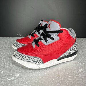 Jordan 3 Retro SE (TD) 'Fire Red - Cement Grey'  - 9C - AMAZING Condition
